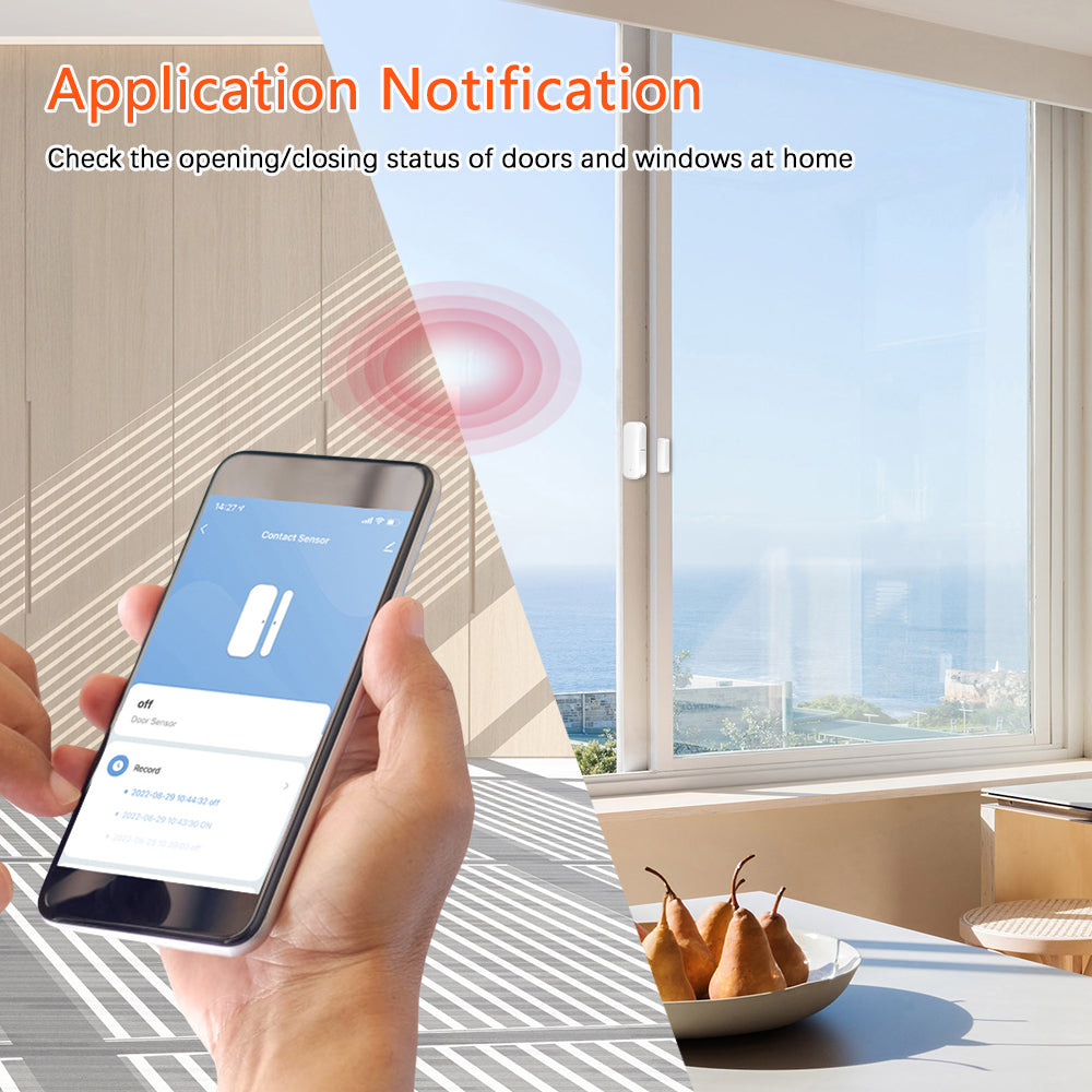 AUBESS Tuya Smart ZigBee Door Sensor Window Sensor|Real-time Remote Monitoring