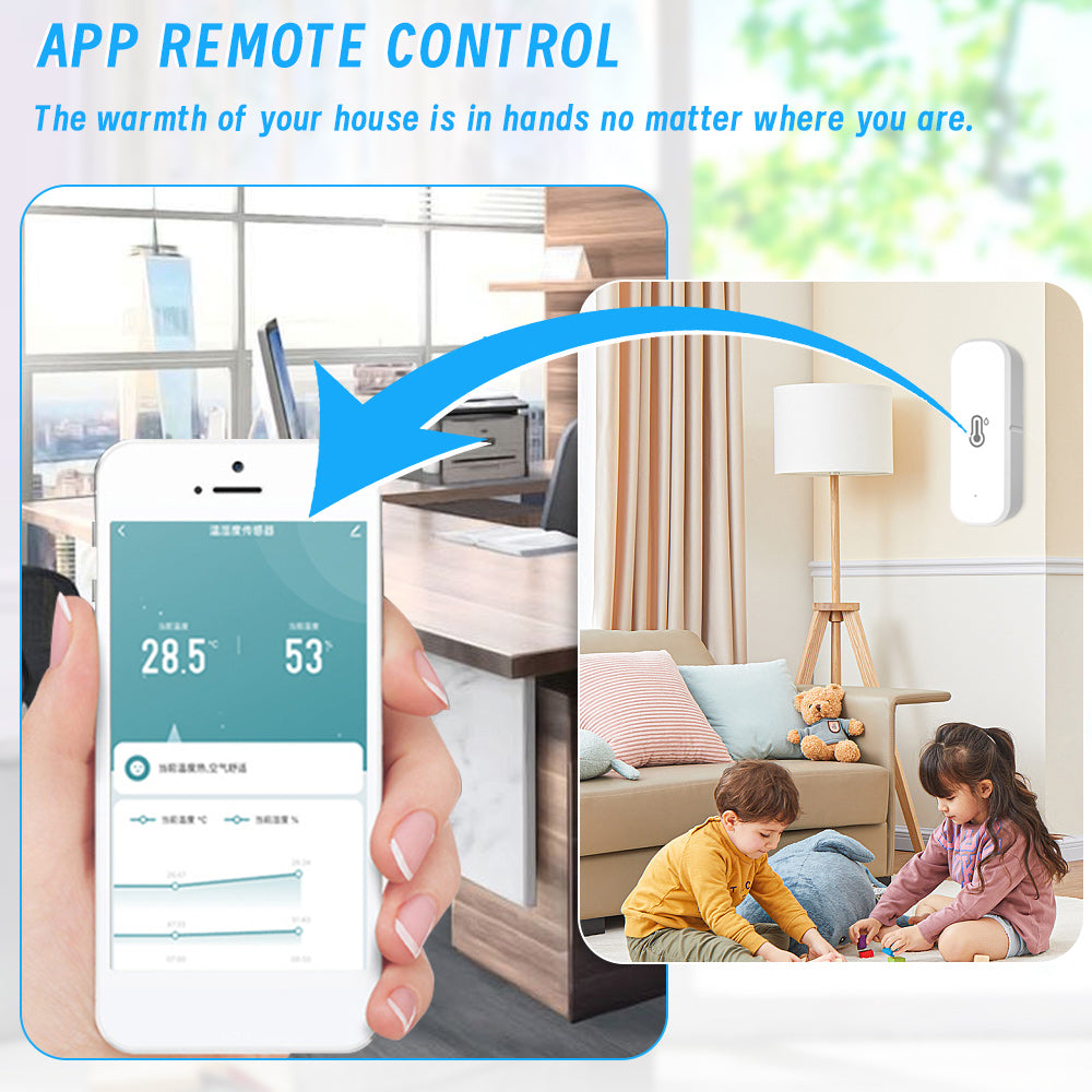 AUBESS Tuya Smart WiFi Temperature And Humidity Sensor | Low battery alarm