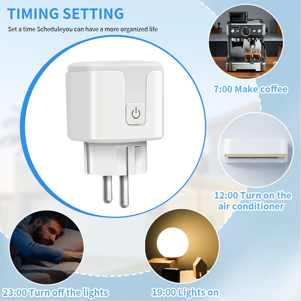 AUBESS Tuya WIFI Smart Socket 16A |Electricity Statistics