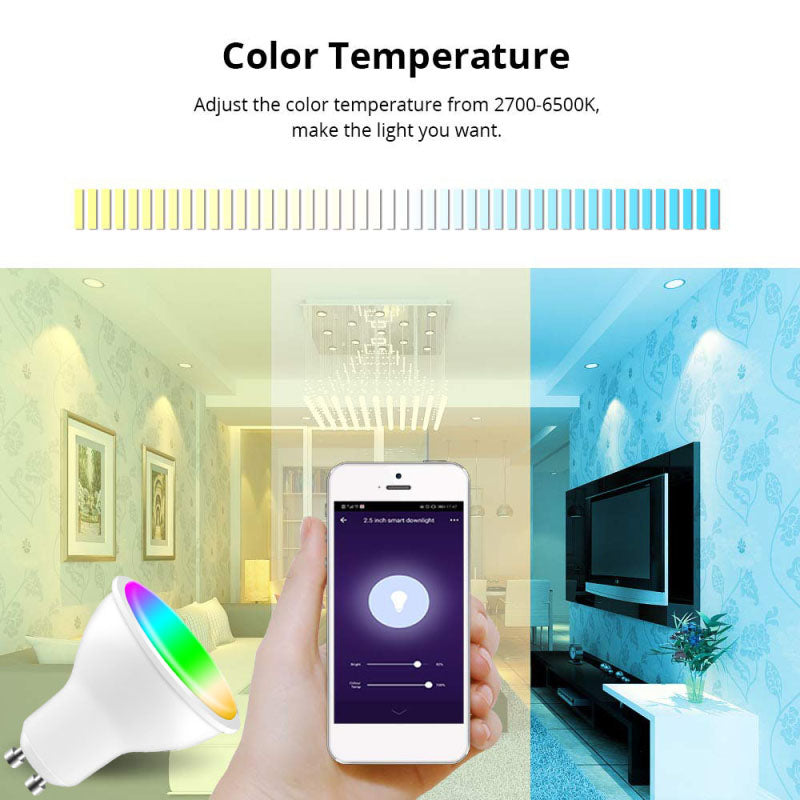 Aubess Tuya WIFI Smart Lamp Cup 4W GU10 | Adjustable Brightness