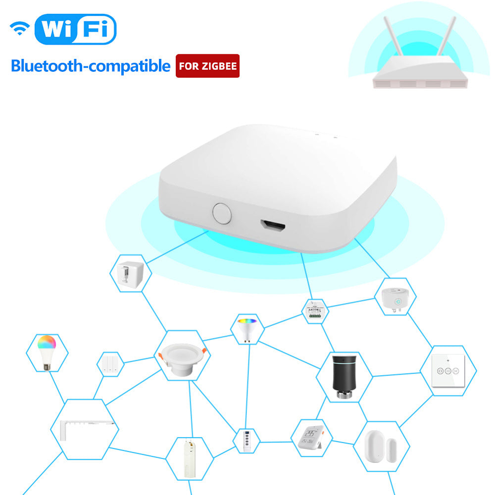 Aubess Tuya Multi-mode Smart Gateway ZigBee 3.0 Bluetooth-compatible Mesh Hub  Voice Control via Alexa Google Home