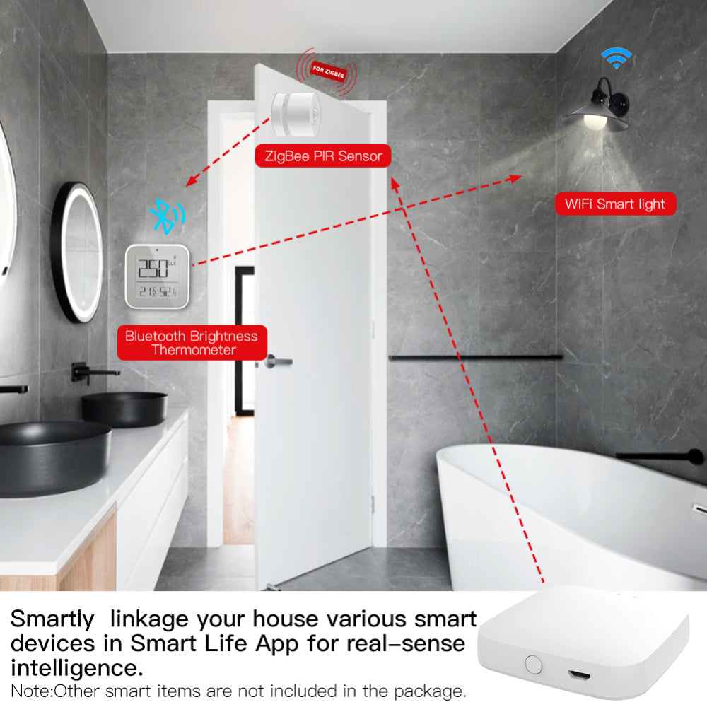 Aubess Tuya Multi-mode Smart Gateway ZigBee 3.0 Bluetooth-compatible Mesh Hub  Voice Control via Alexa Google Home