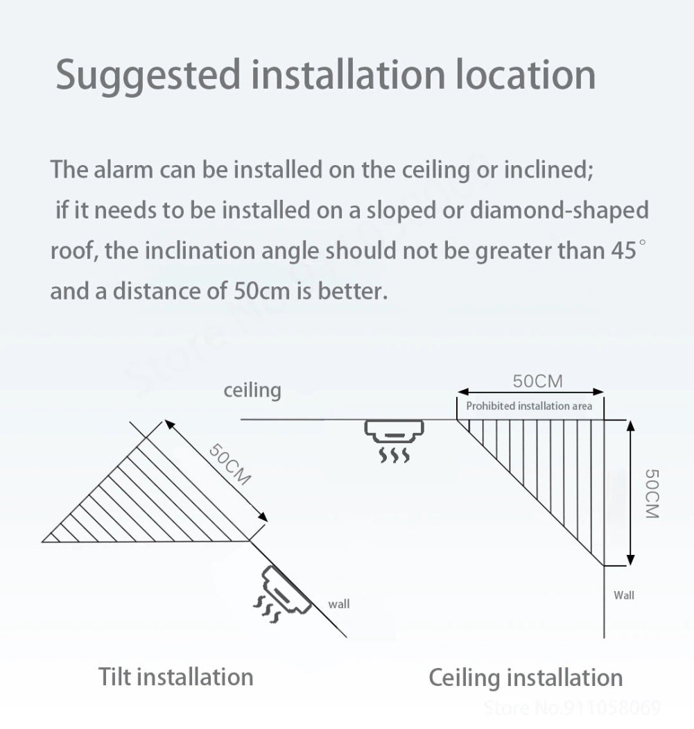 AUBESS Tuya Smart Wifi Smoke Sensor| Alarm Sensor