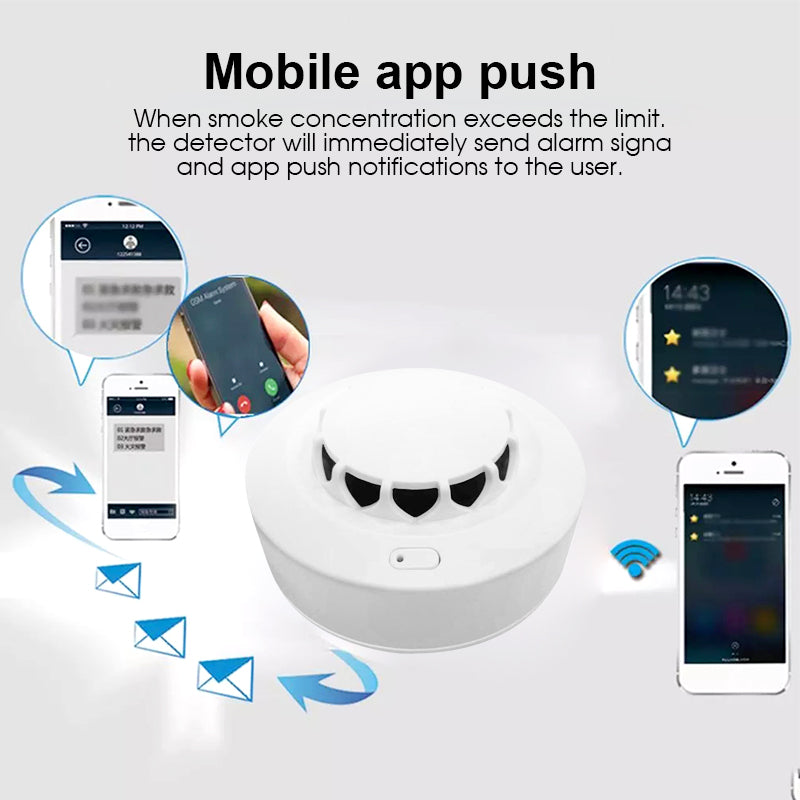 AUBESS Tuya Smart Wifi Smoke Sensor| Alarm Sensor