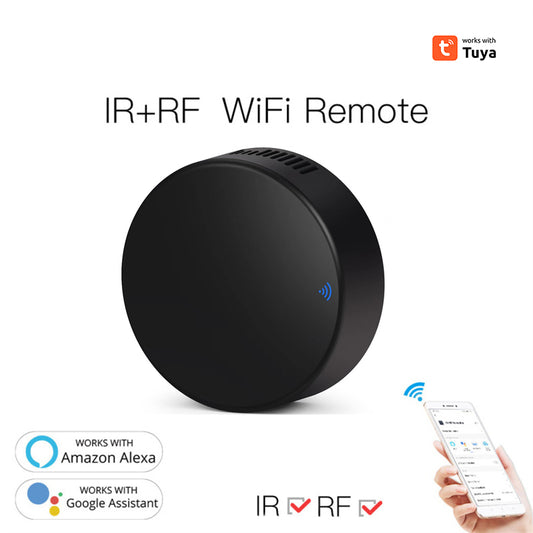 Aubess Tuya WiFi IR+RF Universal Remote Control Smart home Voice control Works with Alexa and Google Home Assistant.