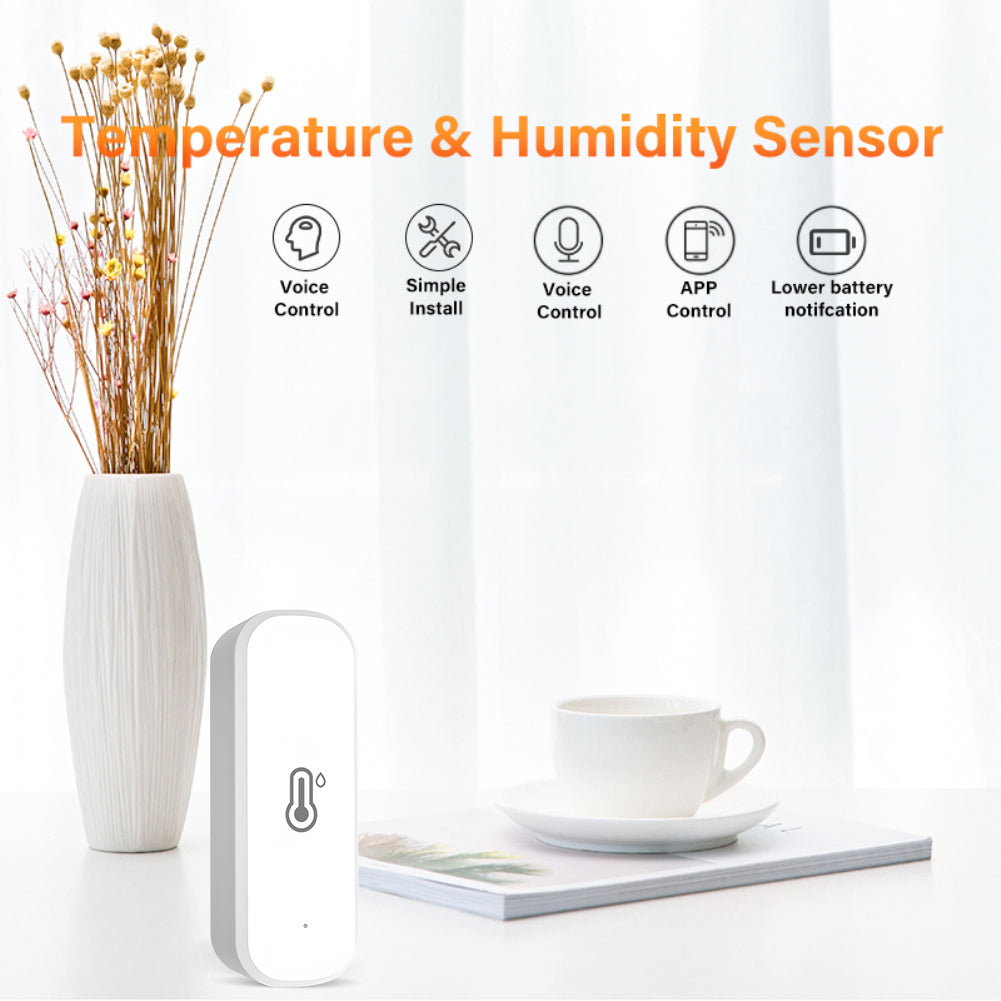AUBESS Tuya Smart WiFi Temperature and humidity sensor Work with Alexa Google Home