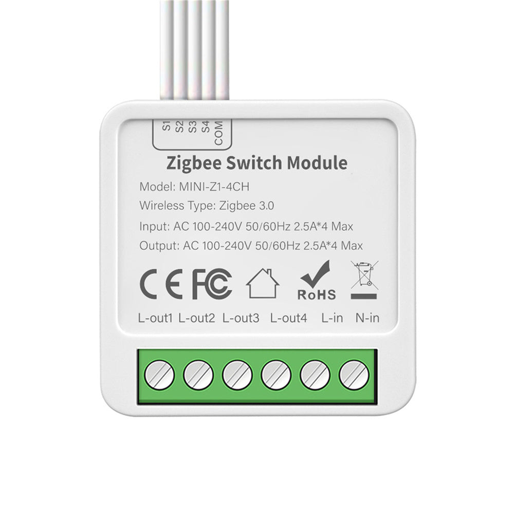 Aubess Wifi/Zigbee 1/2/3/4 Gang Smart Switch Module 2 Way Control DIY Breaker Smart home Work with Alexa Google Home Yandex