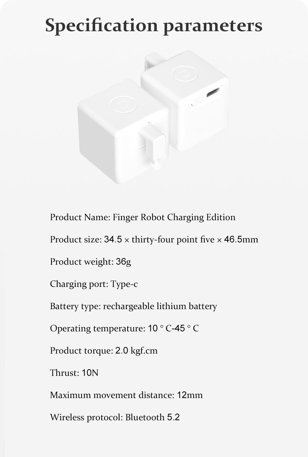 Aubess Tuya Bluetooth Finger Robot | Rechargeable Model