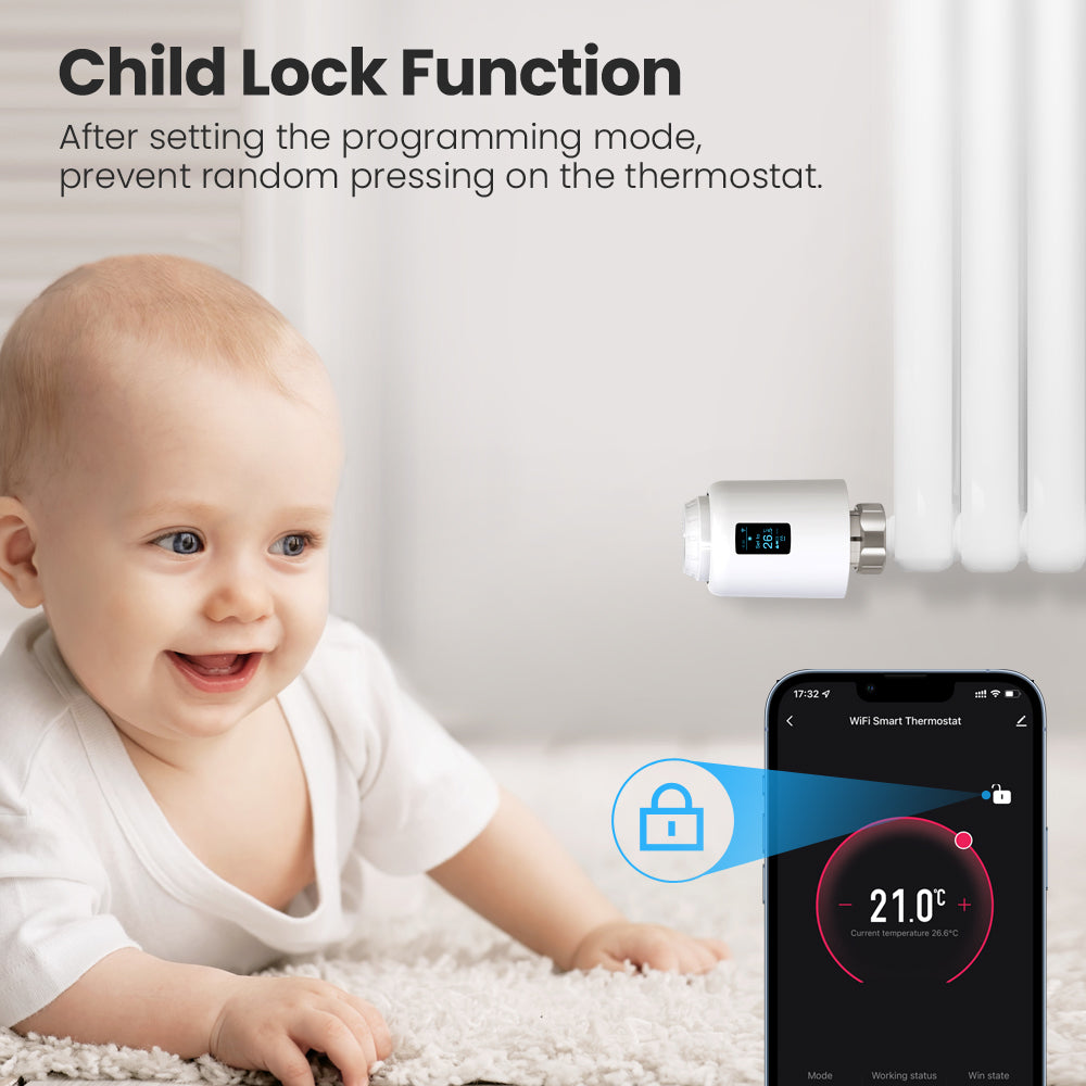 Aubess Tuya Smart Life WiFi/ZigBee TRV602 Smart Thermostat