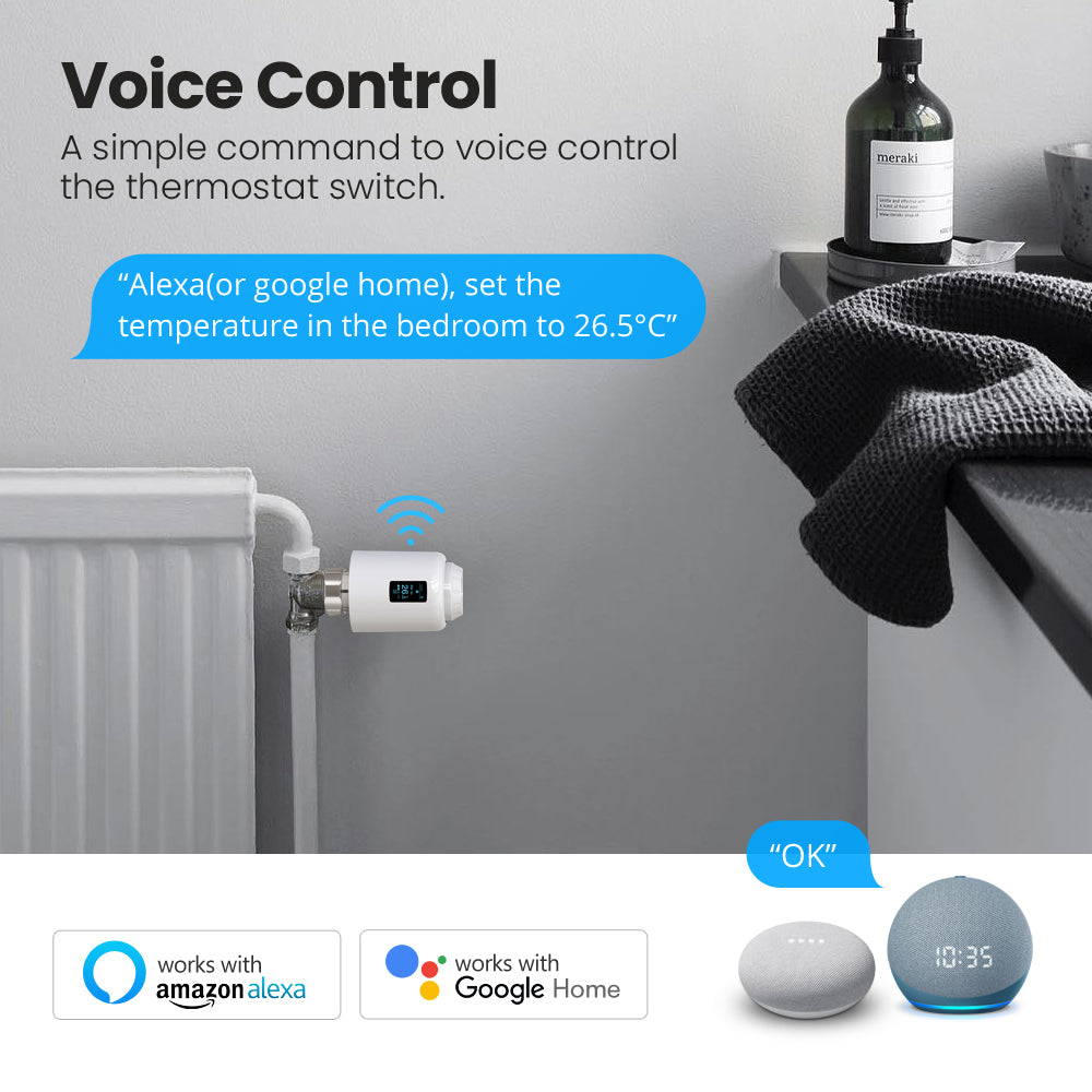 Aubess Tuya Smart Life WiFi/ZigBee TRV602 Smart Thermostat