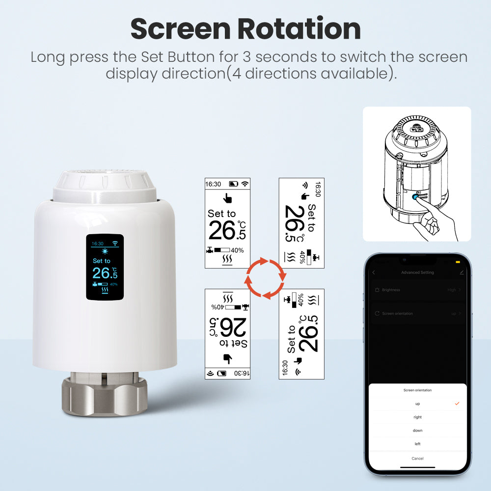 Aubess Tuya Smart Life WiFi/ZigBee TRV602 Smart Thermostat