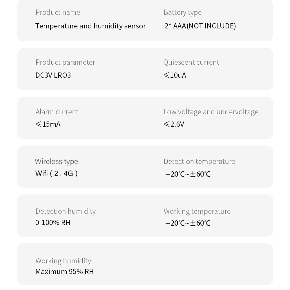 AUBESS Tuya Smart WiFi/ZigBee Temperature And Humidity Sensor|New mini