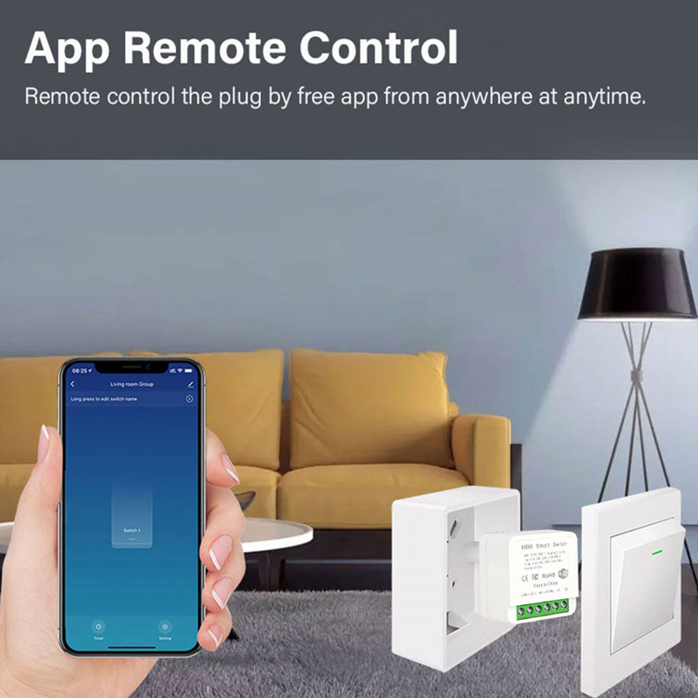 AUBESS Tuya Wifi Bluetooth dual mode Smart switch The hidden smart switch supports single-control and dual-control 16A smart home