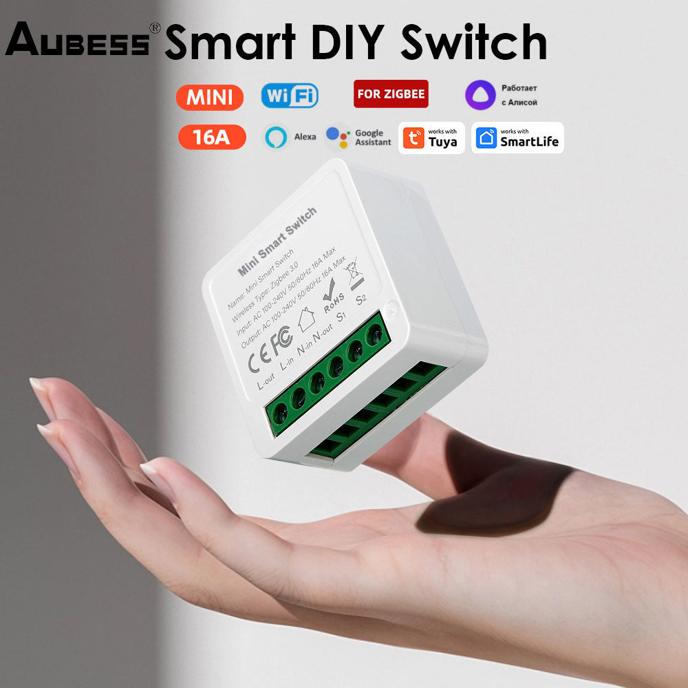 AUBESS Tuya ZigBee Smart DIY Switch 16A |Voice Control