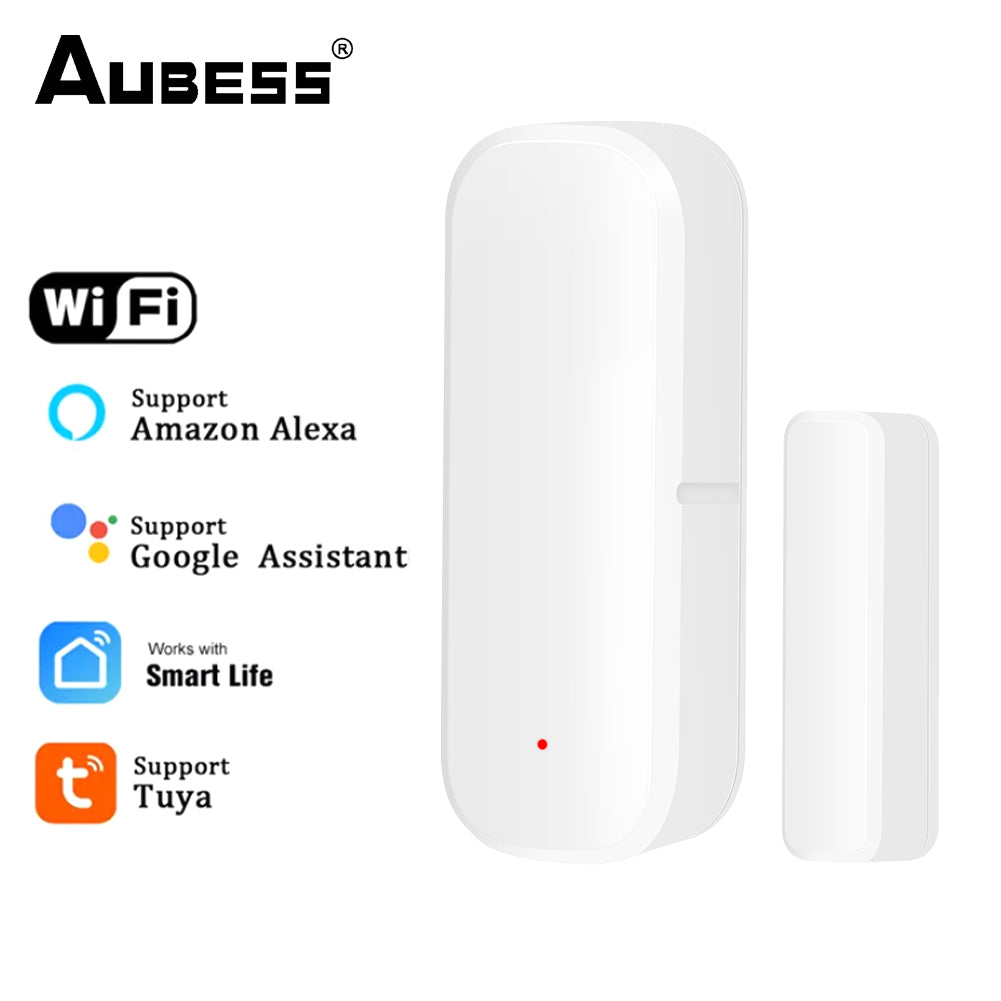 AUBESS Tuya Smart WiFi Door Sensor Window Sensor Door Magnetic Alarm D