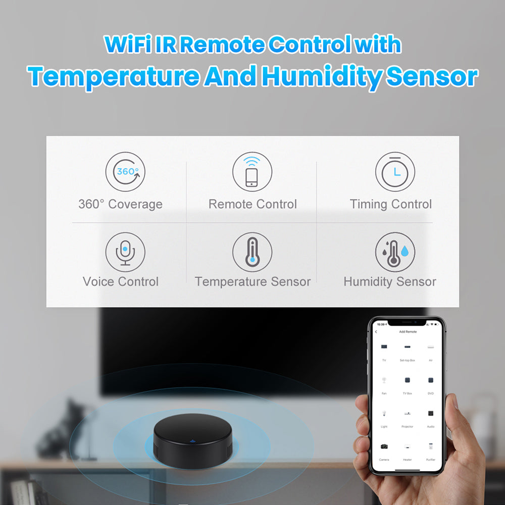 AUBESS WiFi IR Remote Controller with Temperature&Humidity Sensor