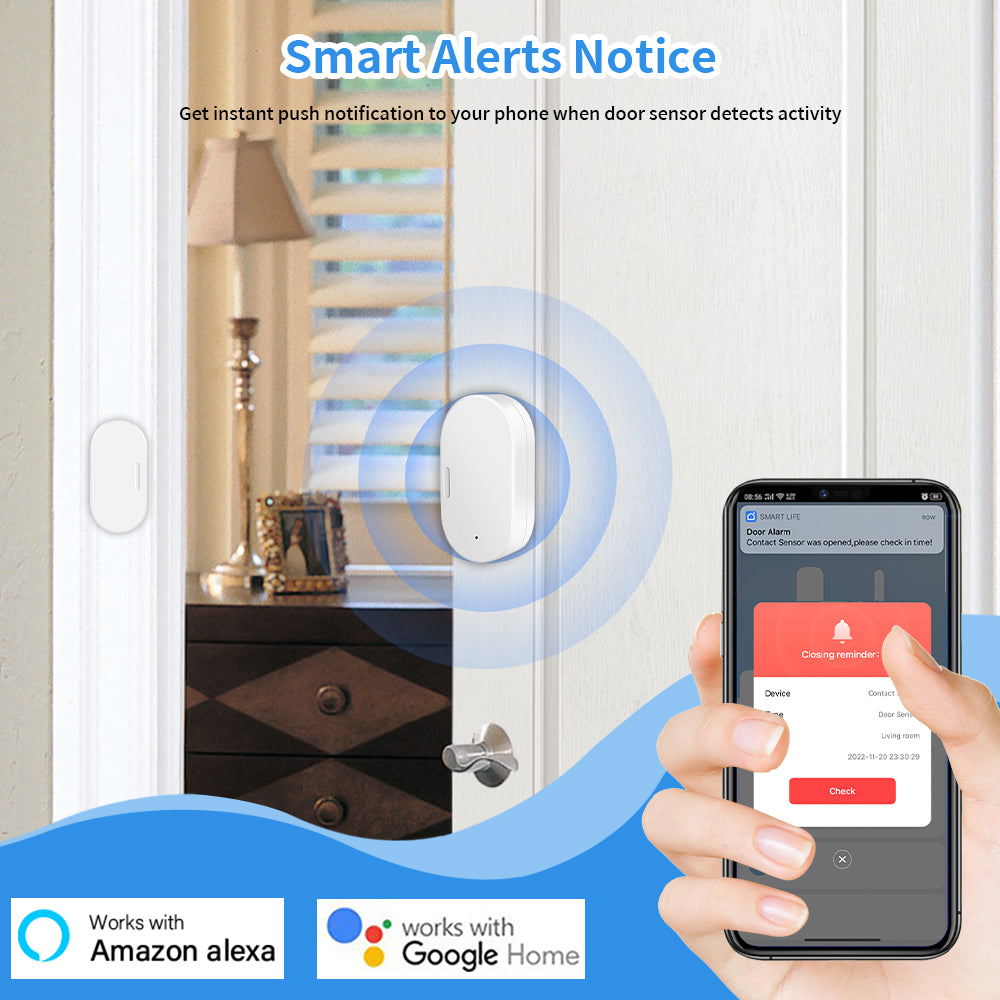 AUBESS TUYA Zigbee Smart Door Sensor|Real-time Remote Monitoring