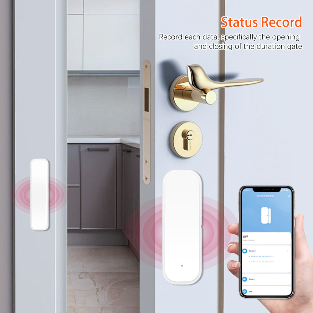 AUBESS Tuya Smart ZigBee Door Sensor Window Sensor|Real-time Remote Monitoring