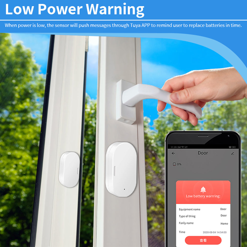 AUBESS TUYA Zigbee Smart Door Sensor|Real-time Remote Monitoring