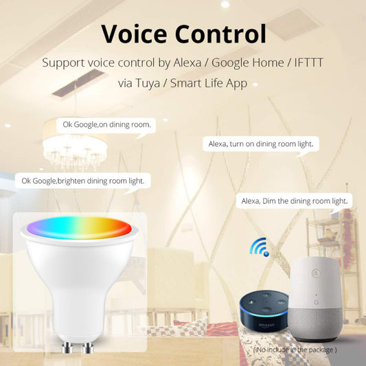 Aubess Tuya WIFI Smart Lamp Cup 4W GU10 | Adjustable Brightness
