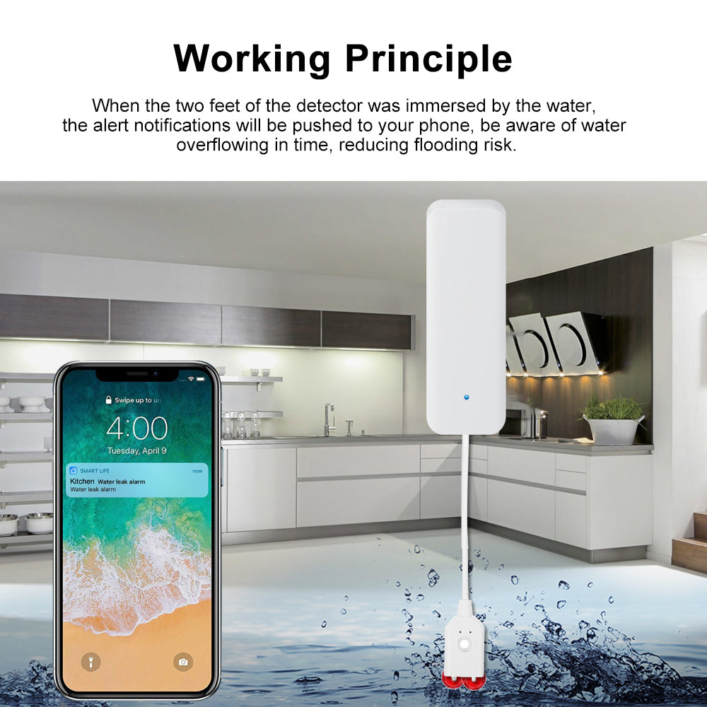 Aubess Tuya ZigBee Water Leak Alarm | Water Leakage Alarm
