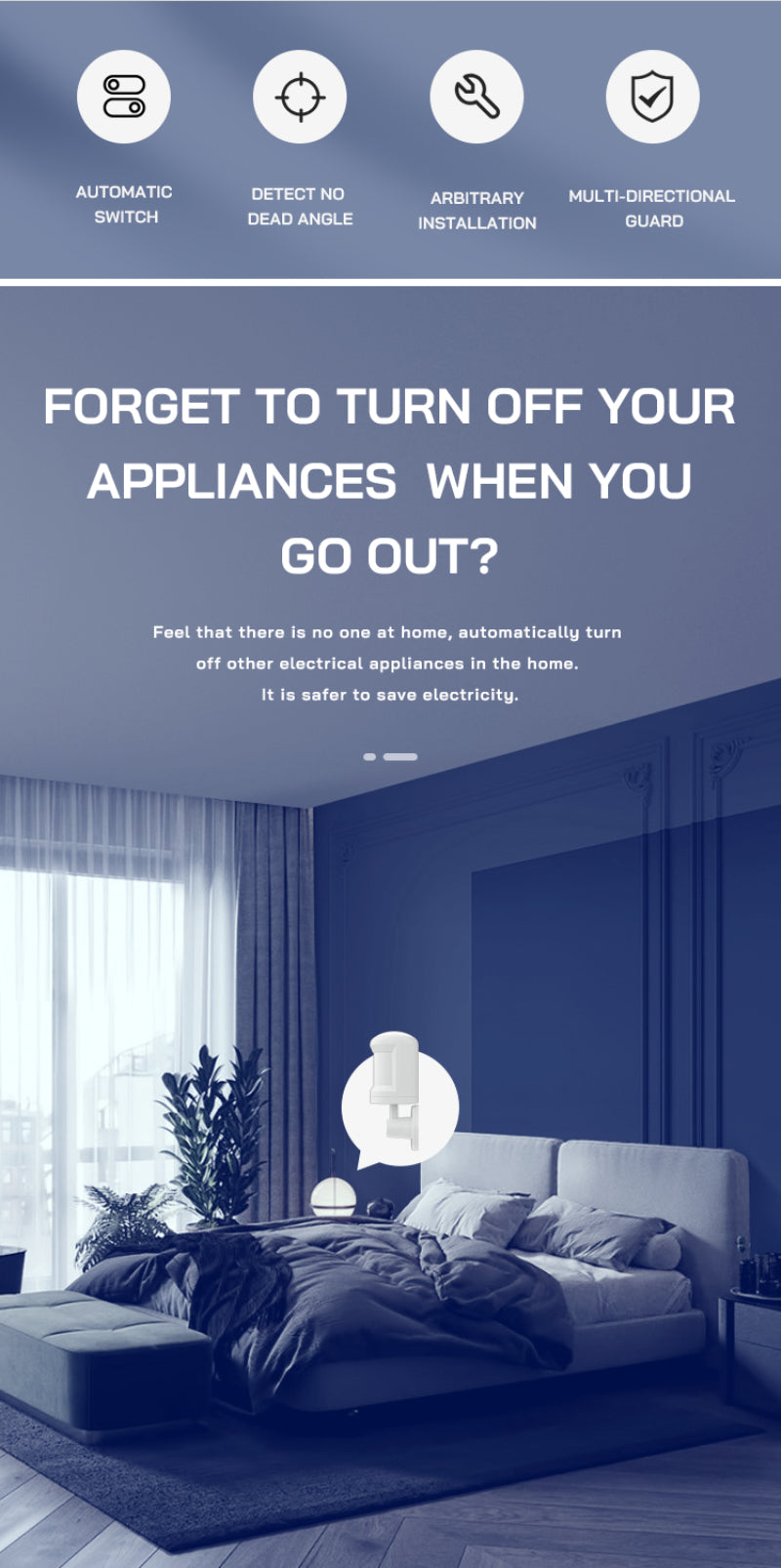 AUBESS Tuya ZigBee PIR Sensor | Foot Stand Motion