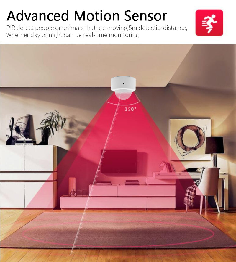 AUBESS Tuya ZigBee Human Body Mobile Infrared Sensor |Voice Control |Security