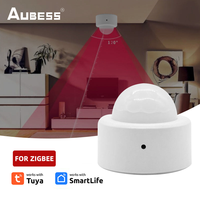 AUBESS Tuya ZigBee Human Body Mobile Infrared Sensor |Voice Control |Security