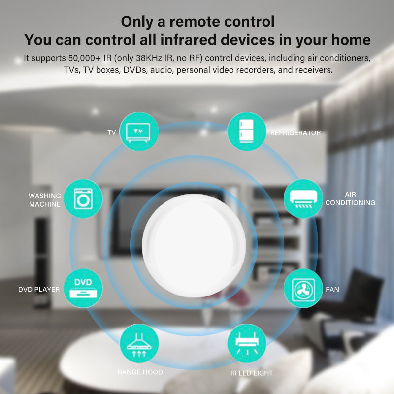 Aubess Tuya Wifi Bluetooth White Universal Remote Control | Voice Control