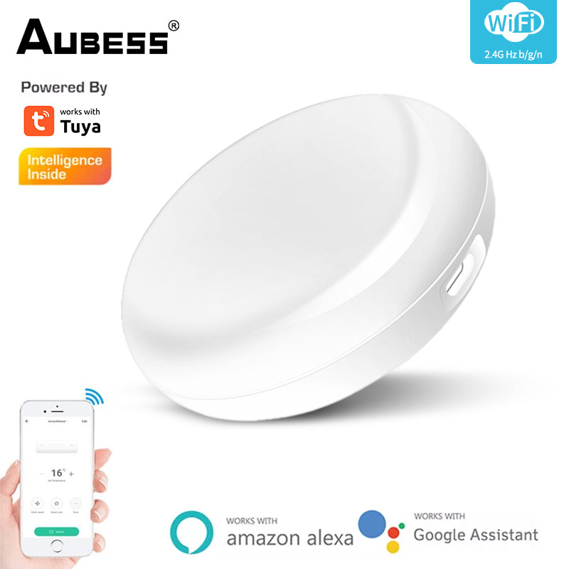 Aubess Tuya Wifi Bluetooth White Universal Remote Control | Voice Control
