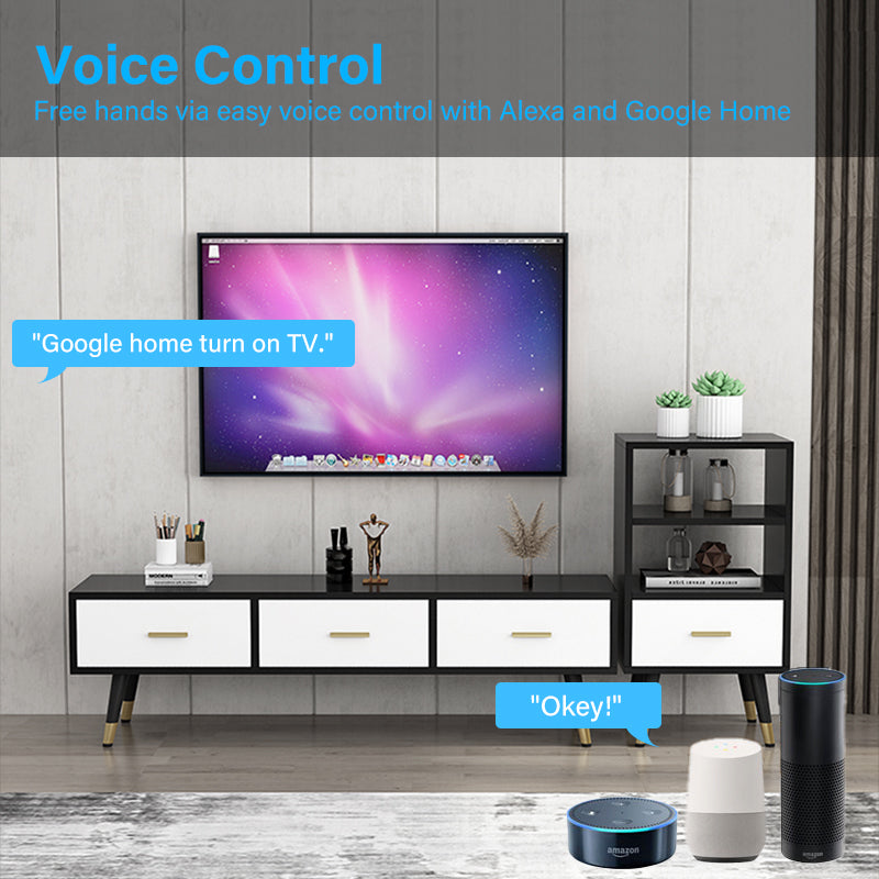 Aubess Tuya Wifi Bluetooth White Universal Remote Control | Voice Control