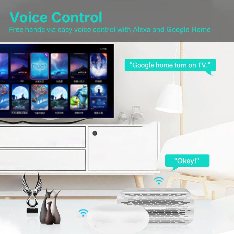 Aubess Tuya Wifi Bluetooth White Universal Remote Control | Voice Control