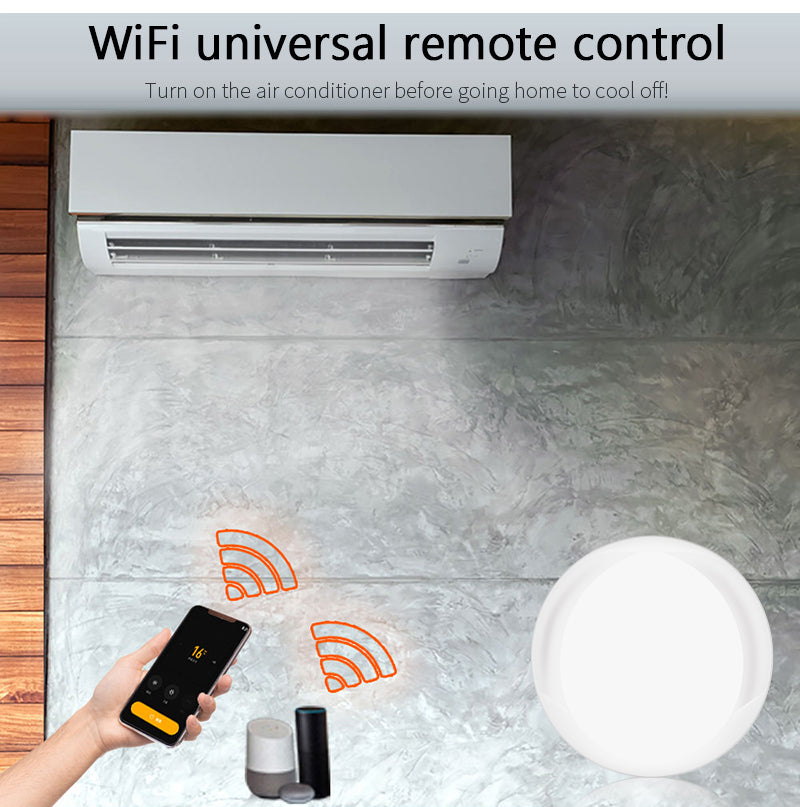Aubess Tuya Wifi Bluetooth White Universal Remote Control | Voice Control