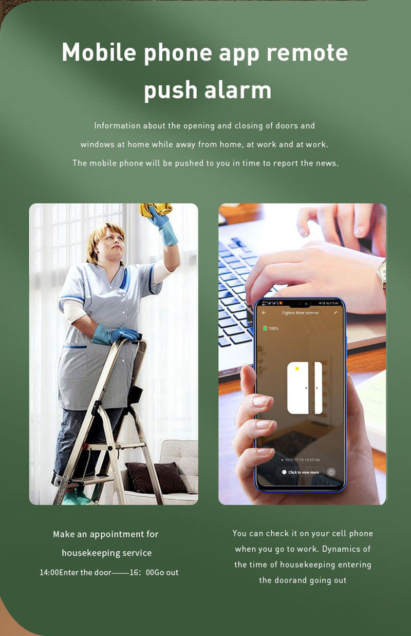 AUBESS Tuya  ZigBee Door Sensor | Used With ZigBee Gateway