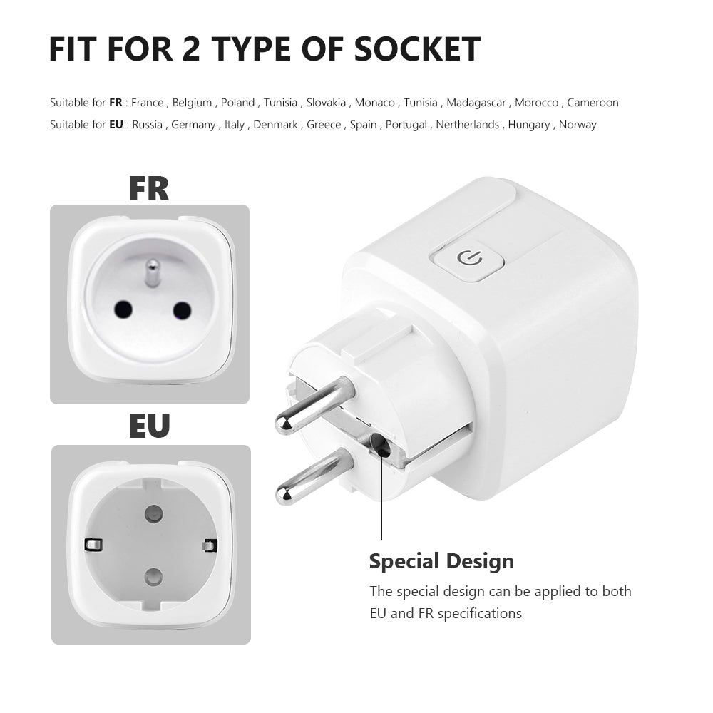 AUBESS Tuya WIFI Smart Socket 20A|Electricity Statistics