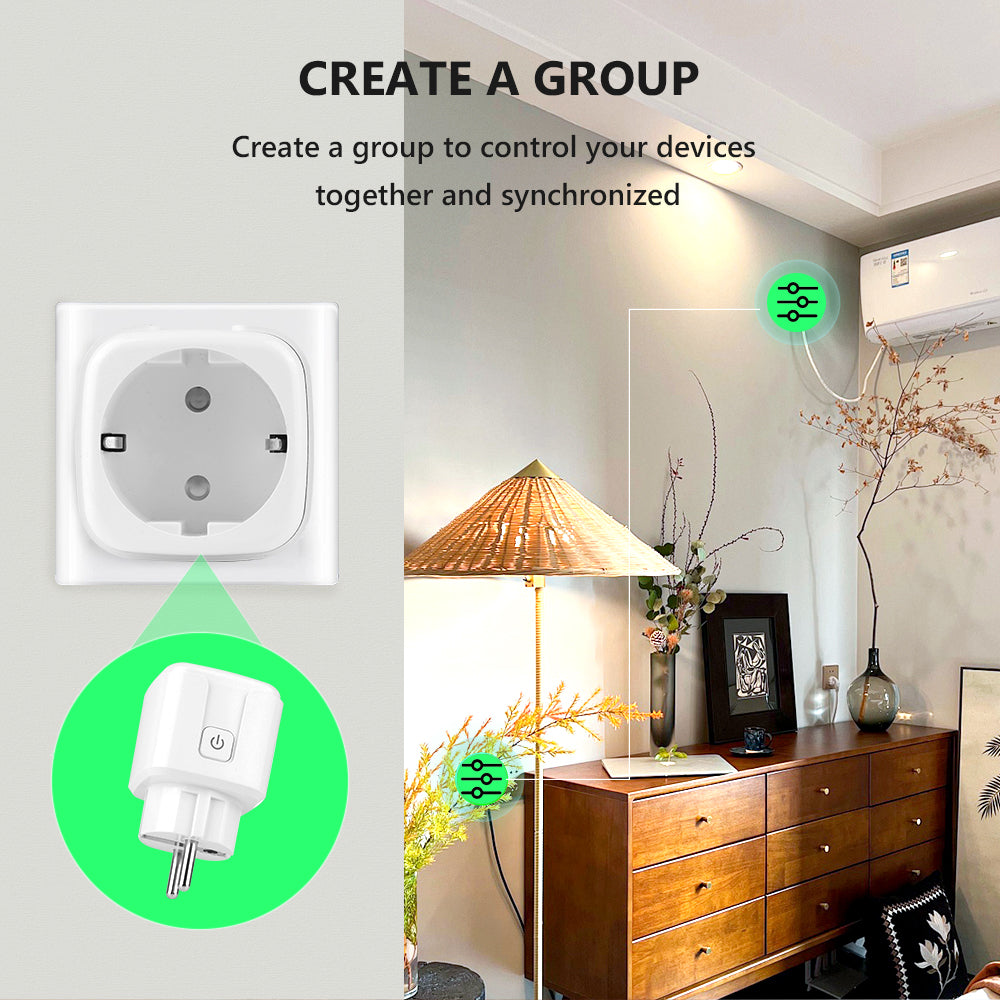 AUBESS Tuya WIFI Smart Socket 20A|Electricity Statistics