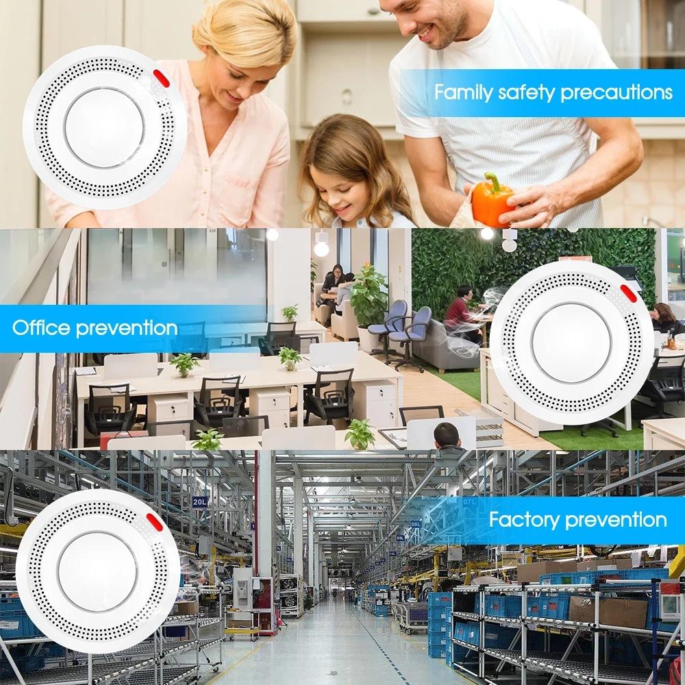 AUBESS Tuya Zigbee Smoke Detector |Smart Fire Alarm Progressive |Sound Photoelectric