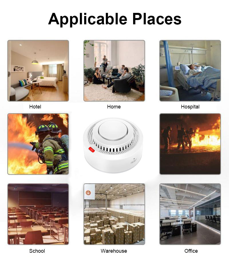 AUBESS Tuya Zigbee Smoke Detector |Smart Fire Alarm Progressive |Sound Photoelectric