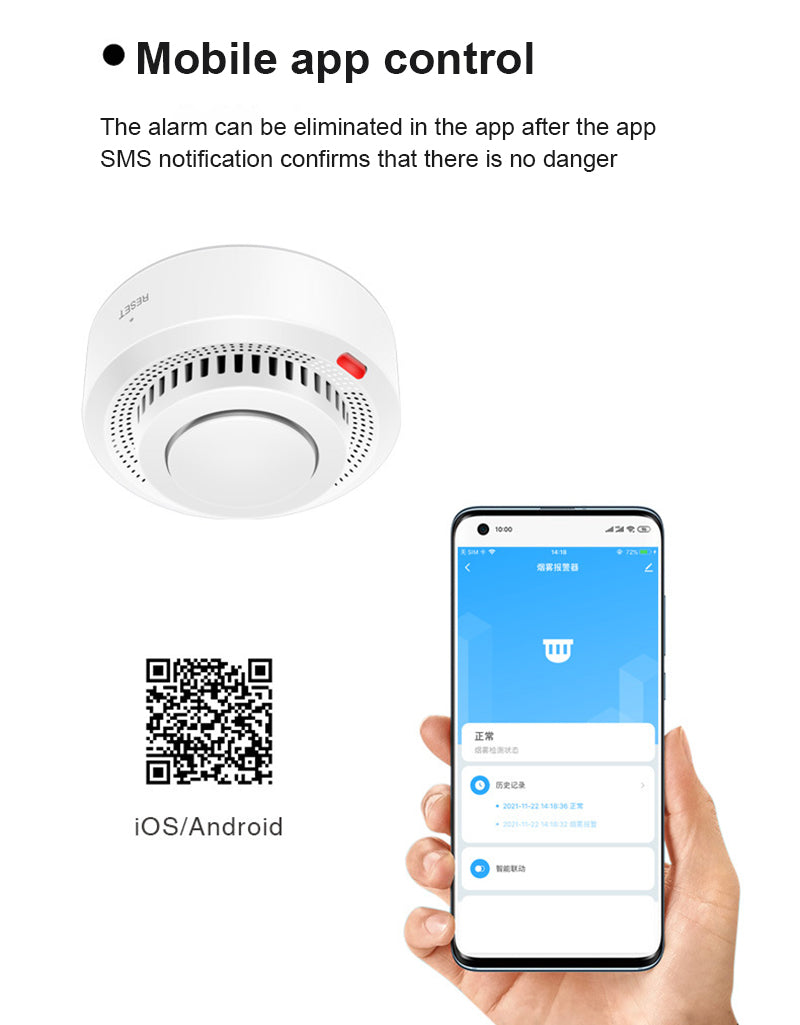 AUBESS Tuya Zigbee Smoke Detector |Smart Fire Alarm Progressive |Sound Photoelectric