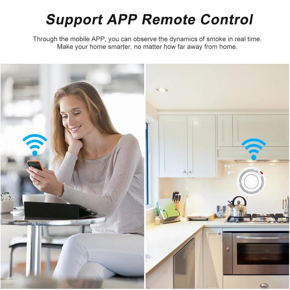 AUBESS Tuya Zigbee Smoke Detector |Smart Fire Alarm Progressive |Sound Photoelectric