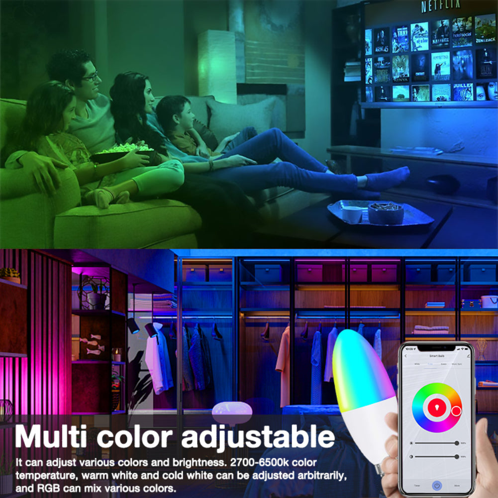 Aubess Tuya WiFi/Zigbee Smart Candle Light 5W E14 | Voice Control