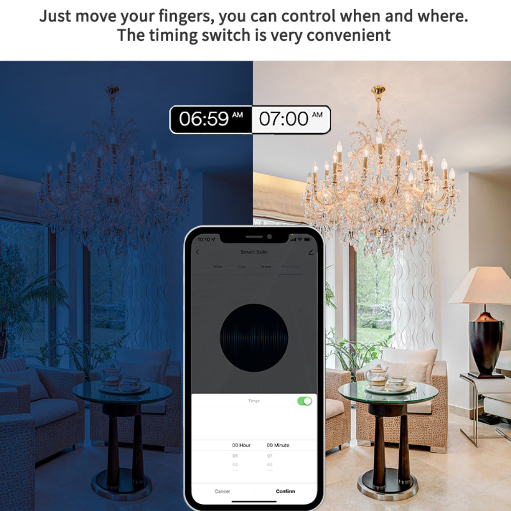 Aubess Tuya WiFi/Zigbee Smart Candle Light 5W E14 | Voice Control