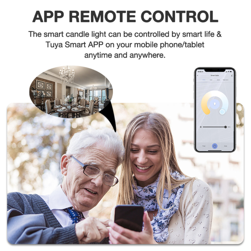 Aubess Tuya WiFi/Zigbee Smart Candle Light 5W E14 | Voice Control