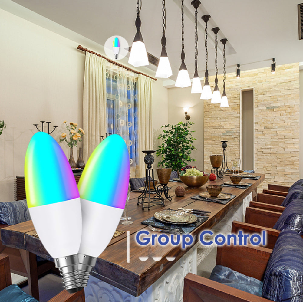 Aubess Tuya WiFi/Zigbee Smart Candle Light 5W E14 | Voice Control