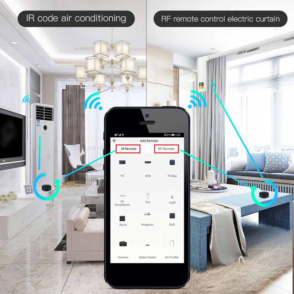 AUBESS Tuya WiFi IR+RF Universal Remote Control | APP Control