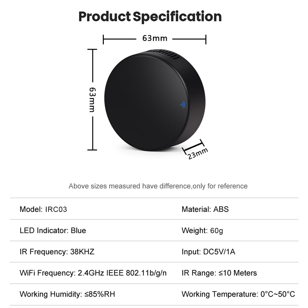 AUBESS Tuya WiFi IR+RF Universal Remote Control | APP Control