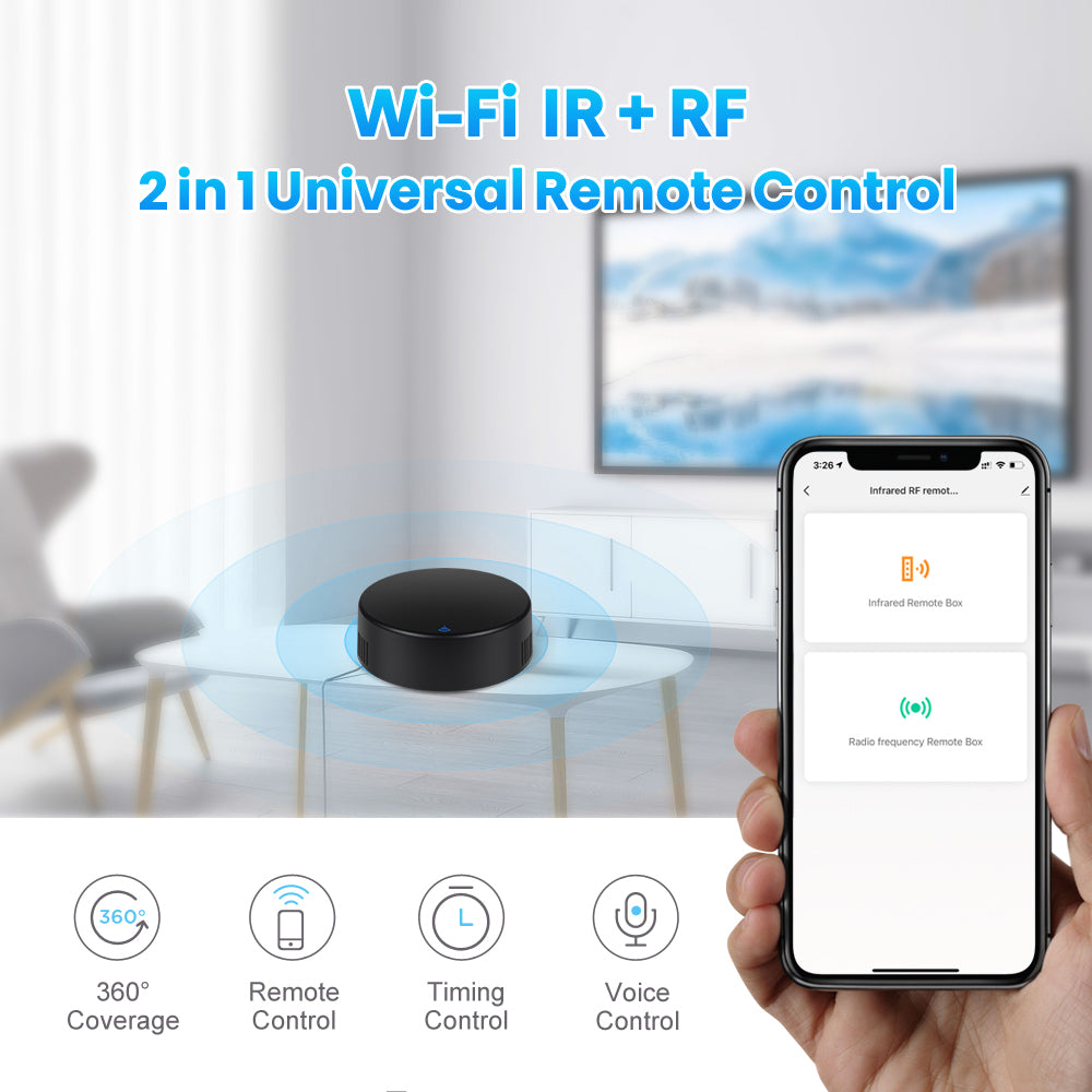 AUBESS Tuya WiFi IR+RF Universal Remote Control | APP Control