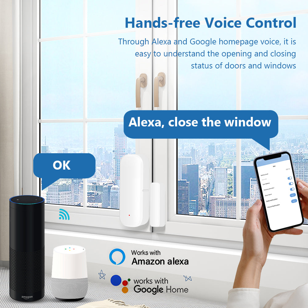 AUBESS Tuya Smart WiFi Door Sensor Window Sensor|Door Magnetic|Alarm Detector