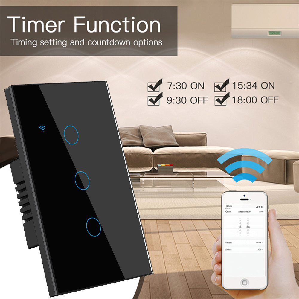 Tuya wifi 4 gang smart panel switch  Single zero fire general use