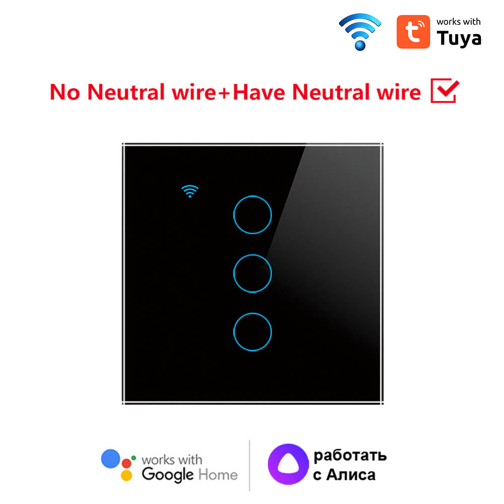 Aubess Tuya Wifi Smart Panel Switch | Single Zero Fire General Use | EU